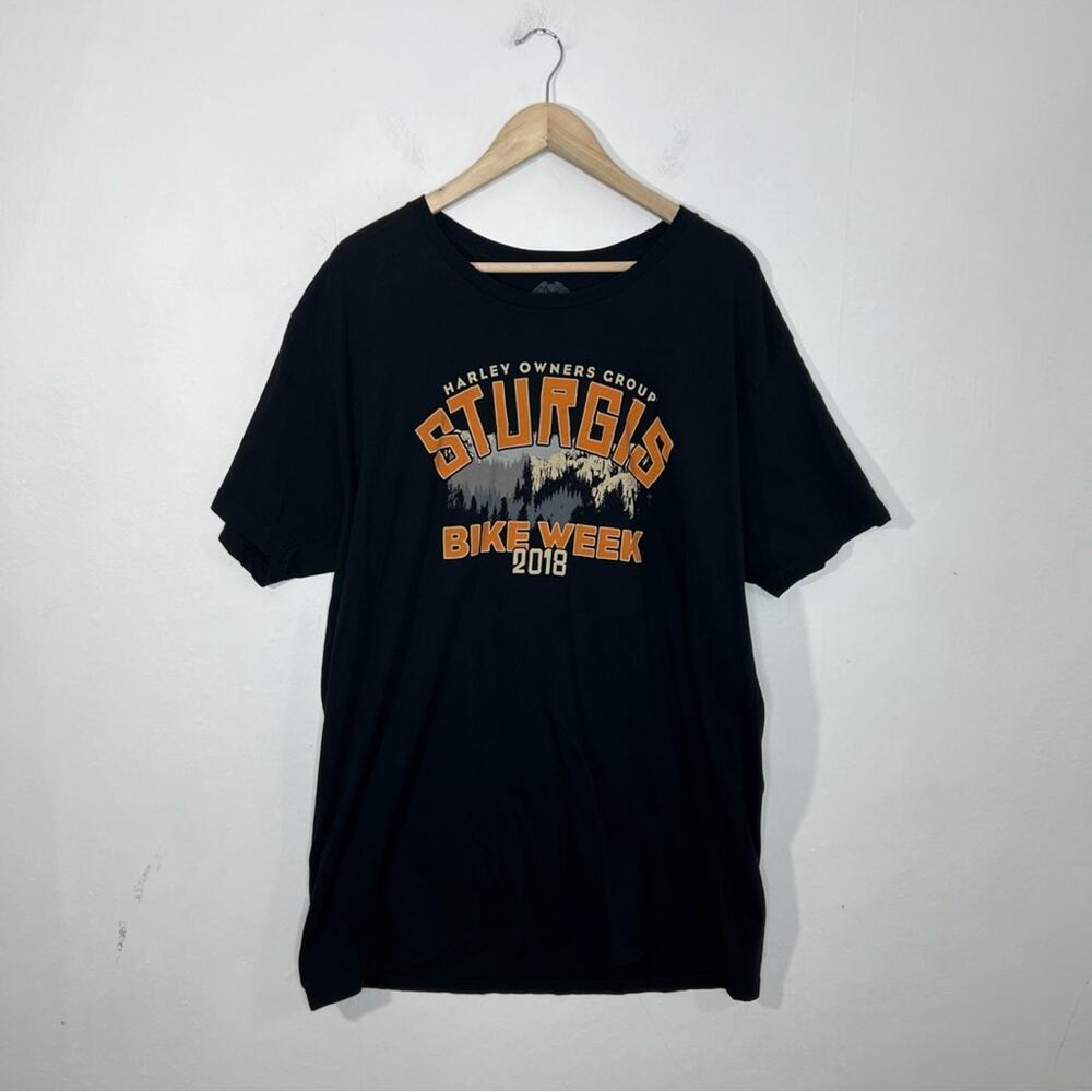 Harley Davidson HOG Motorcycle Owner Sturgis 2018 Black Tee Shirt Size 2XL